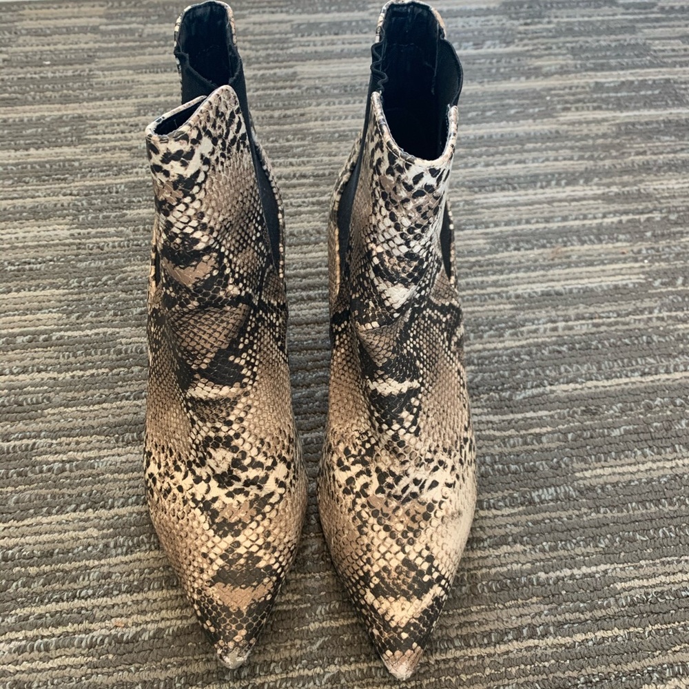 snake skin booties